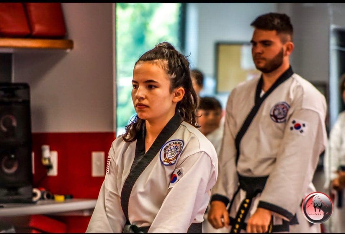 Young student training during a Adults Martial Arts class at East Coast Karate