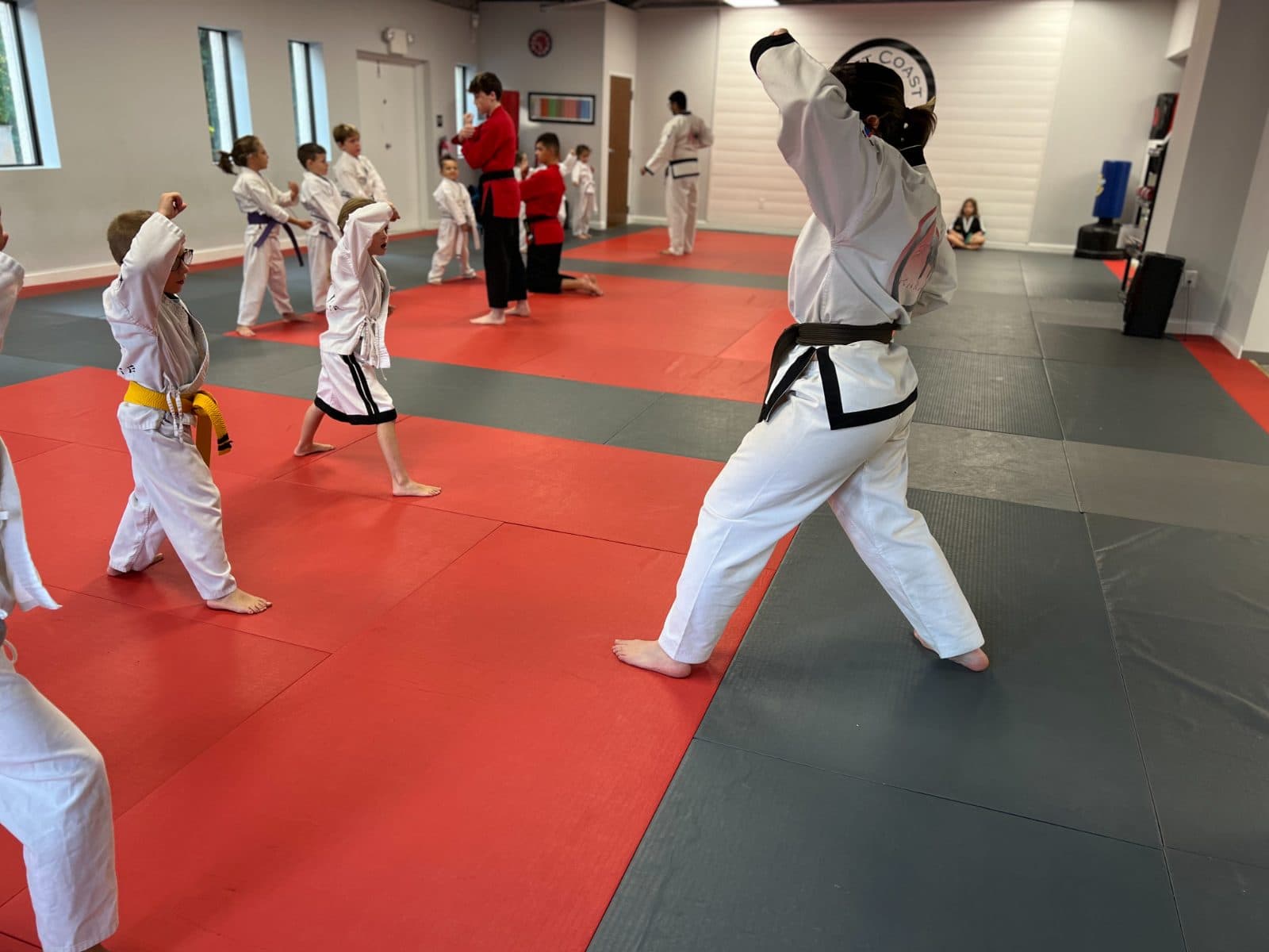 Young student training at East Coast Karate